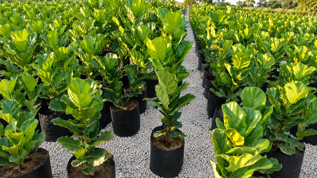 Vivero de ficus lira